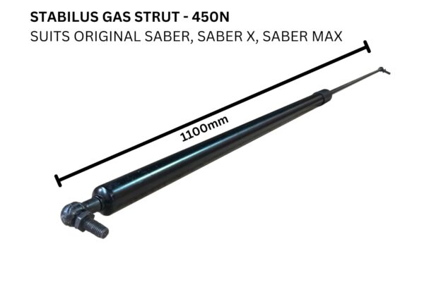 STABILUS-STRUT-450N-1100mm.jpg Sabre, Sabre X (2024+), Sabre Max – 450N Gasdruckfeder